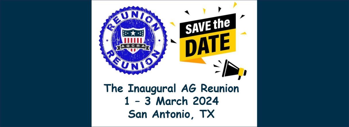 AGCRA AG REUNION EVENT -  ﻿SAVE THE DATE!