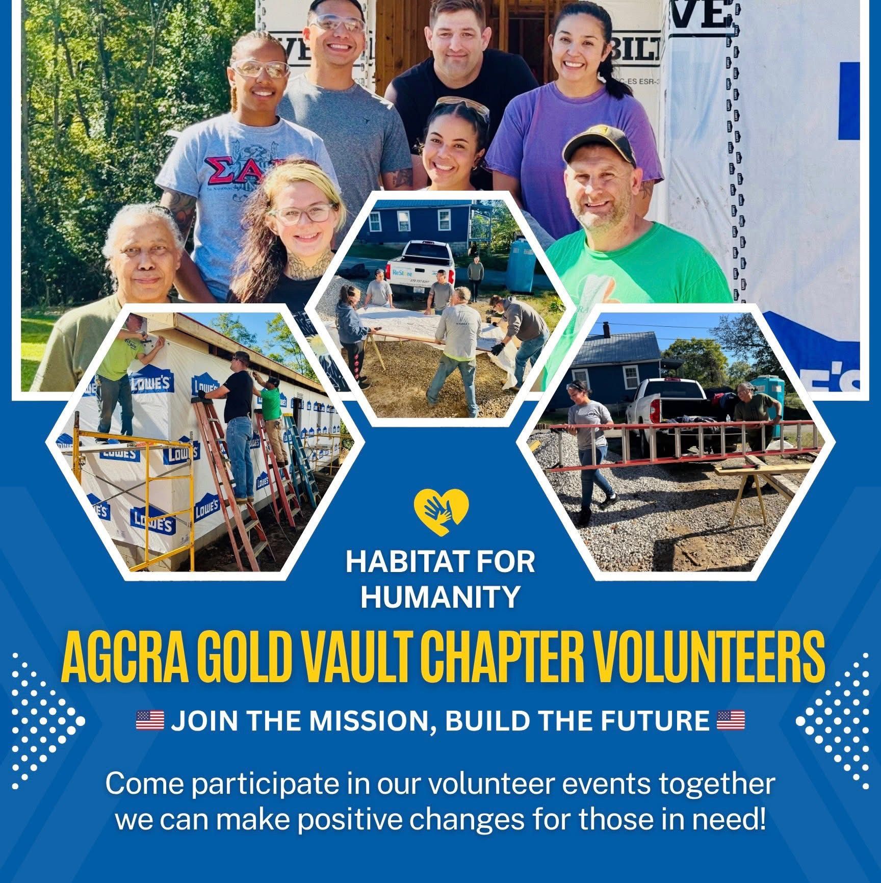 AGCRA Gold Vault Chapter Volunteers with Habitat for Humanity